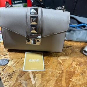 Michael Kors Gray Crossbody Bag with Chain
